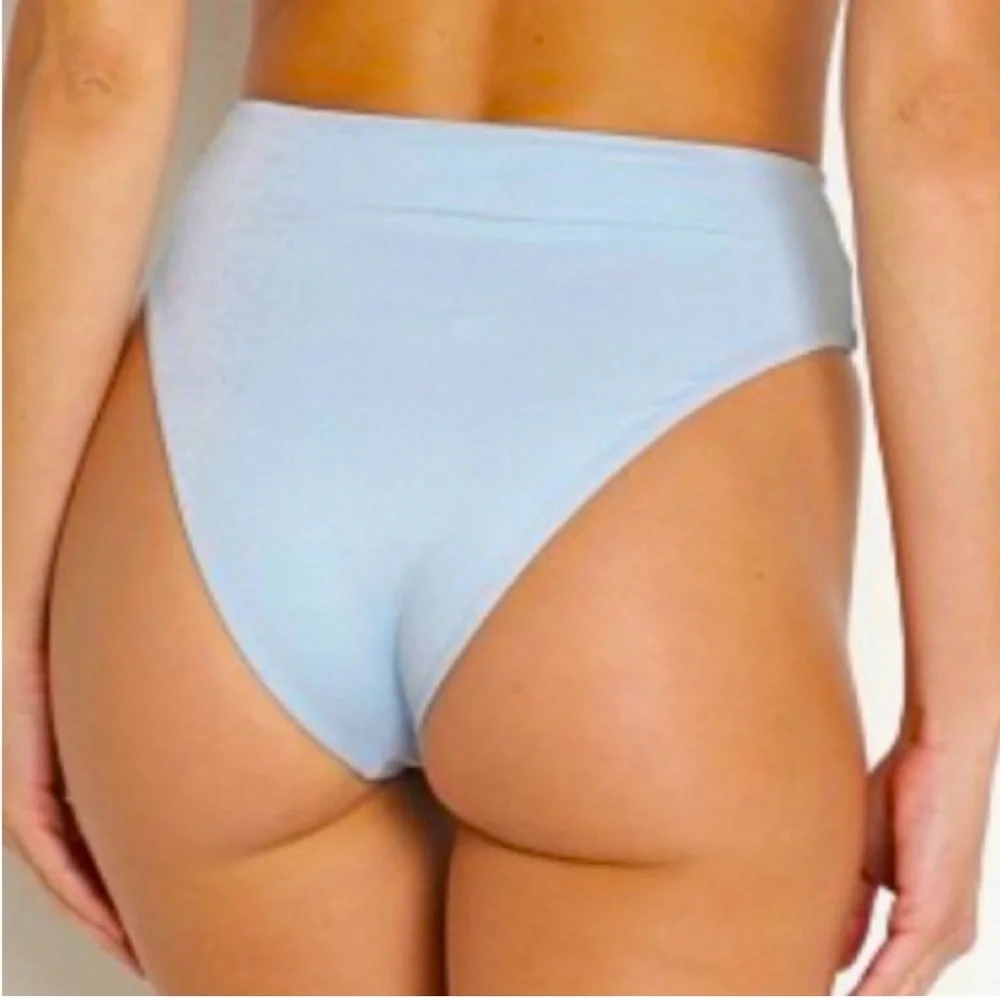 New L*Space Nancy Lee Bitsy Swim Bottoms in Shimmery Light Blue size S